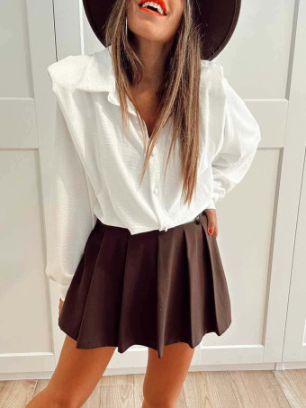 Blusa con Hombreras ELOWEN Blanco HEVE