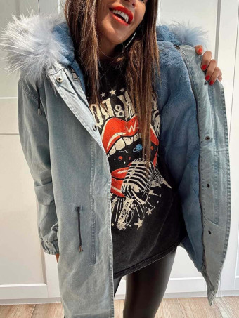 Trench Vaquera Forrada RIVEN Blue Jean HEVE