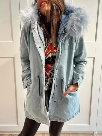 Trench Vaquera Forrada RIVEN Blue Jean HEVE