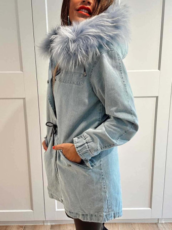 Trench Vaquera Forrada RIVEN Blue Jean HEVE