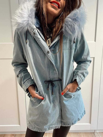 Trench Vaquera Forrada RIVEN Blue Jean HEVE
