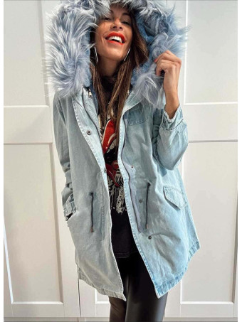Trench Vaquera Forrada RIVEN Blue Jean HEVE