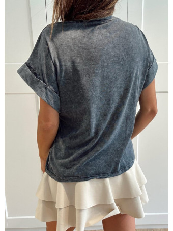 Camiseta Algodón FEARLESS WILD LIFE Gris/Rosa HEVE