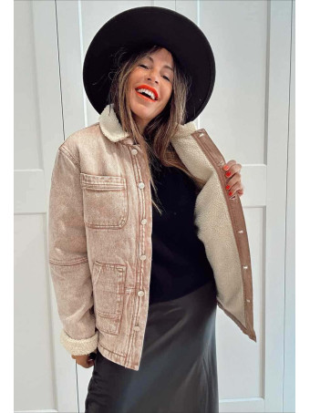 Chaqueta Vaquera Borreguito KELMSCOTT Camel HEVE