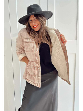 Chaqueta Vaquera Borreguito KELMSCOTT Camel HEVE