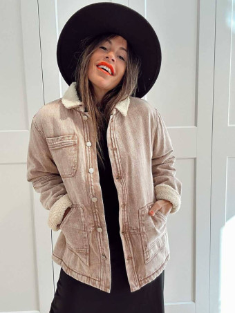 Chaqueta Vaquera Borreguito KELMSCOTT Camel HEVE