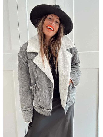 Cazadora Vaquera Borreguito BACKLASH Gris HEVE