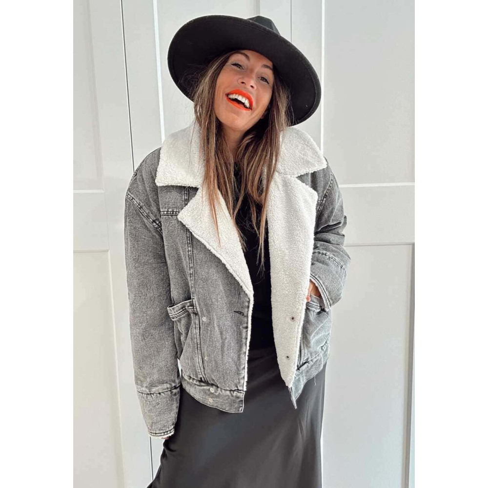 Cazadora Vaquera Borreguito BACKLASH Gris HEVE