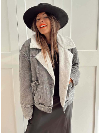 Cazadora Vaquera Borreguito BACKLASH Gris HEVE