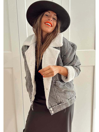 Cazadora Vaquera Borreguito BACKLASH Gris HEVE