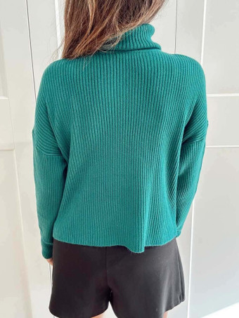 Punto Canalé Cuello Vuelto ISVORYN Verde HEVE