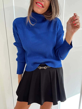 Punto Canalé Cuello Vuelto ISVORYN Azul Klein HEVE