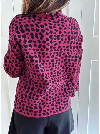 Punto Print Cuello Subido NAWILA Berenjena HEVE