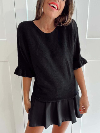 Punto Manga Ruffle TIMOESSA Negro HEVE