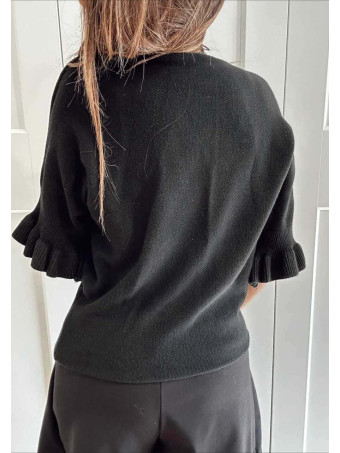 Punto Manga Ruffle TIMOESSA Negro HEVE