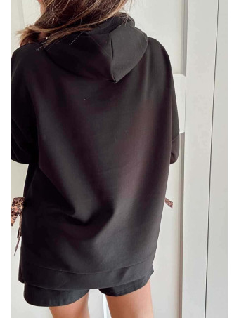 Sudadera Oversize con Capucha HONIKA Negro HEVE