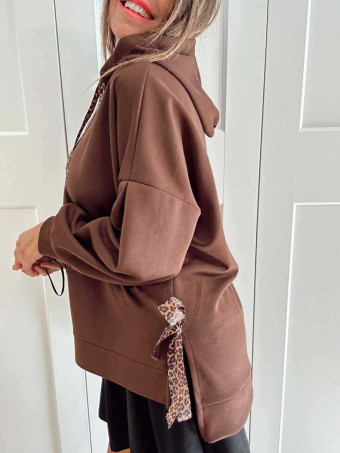 Sudadera Oversize con Capucha HONIKA Marrón HEVE
