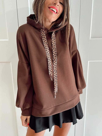 Sudadera Oversize con Capucha HONIKA Marrón HEVE