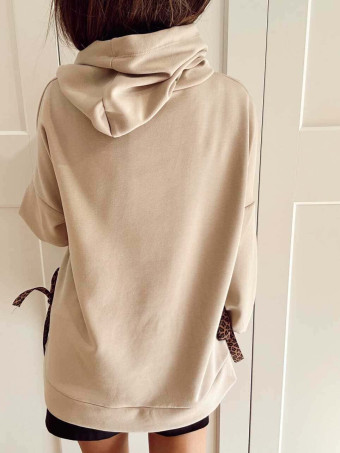 Sudadera Oversize con Capucha HONIKA Beige HEVE