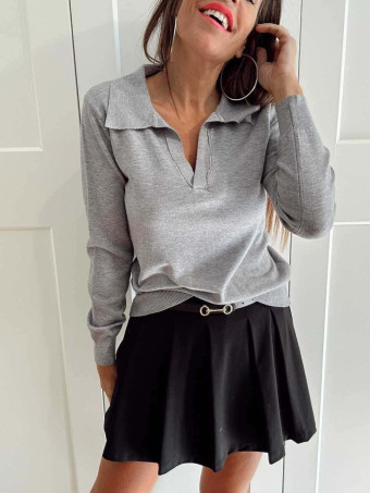 Punto Cuello Polo CLYNE Gris HEVE
