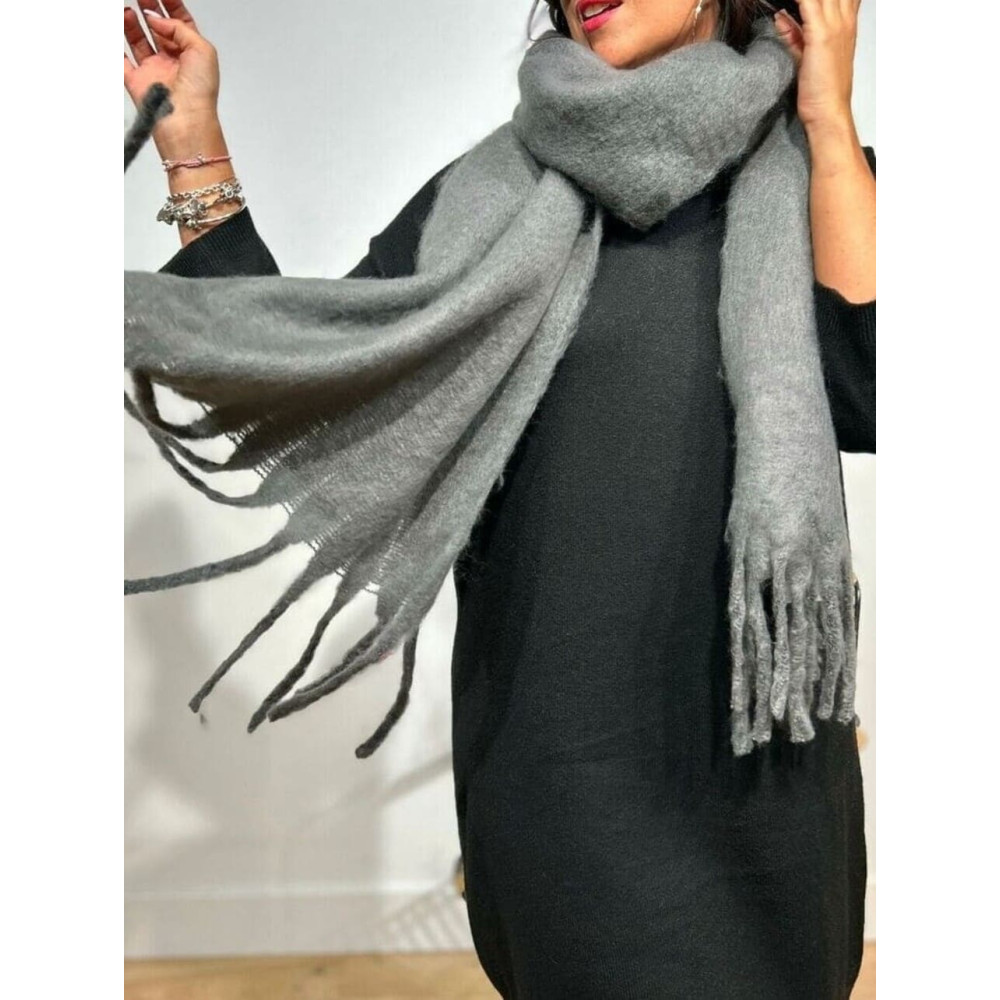 Bufanda Lisa Rectangular WHIMSTER Gris HEVE Bufanda Lisa Rectangular WHIMSTER Gris HEVE