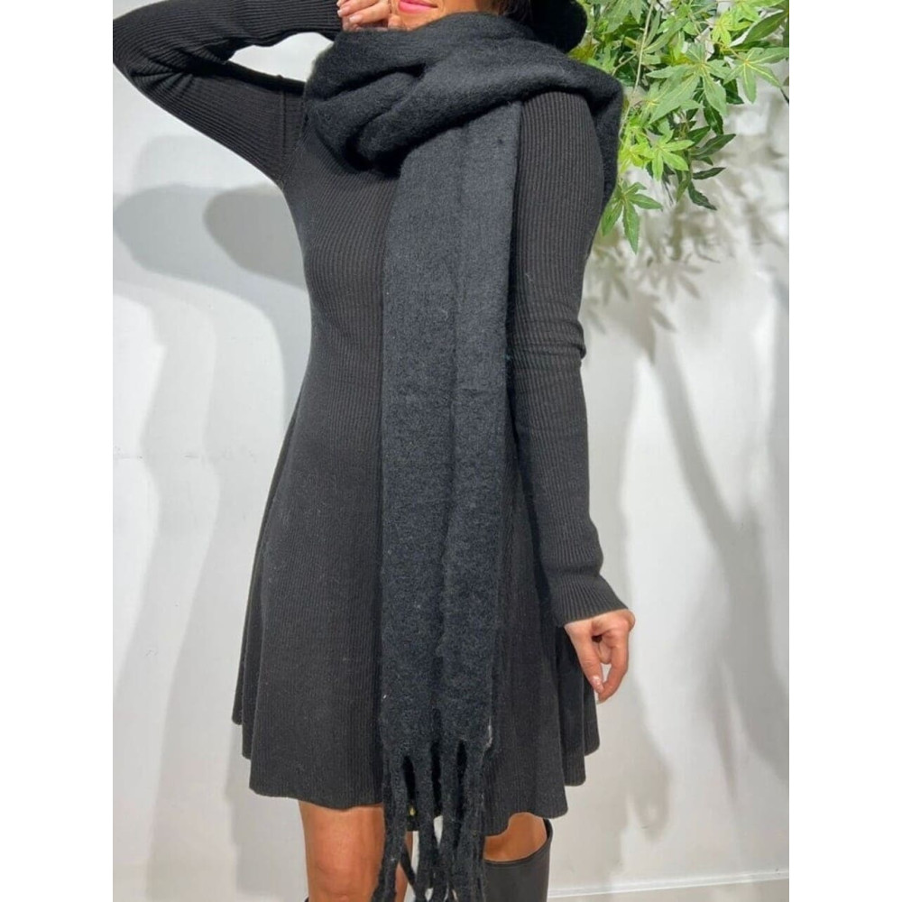 Bufanda Lisa Rectangular WHIMSTER Negro HEVE