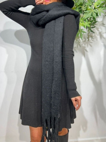 Bufanda Lisa Rectangular WHIMSTER Negro HEVE