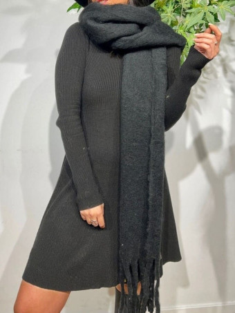 Bufanda Lisa Rectangular WHIMSTER Negro HEVE