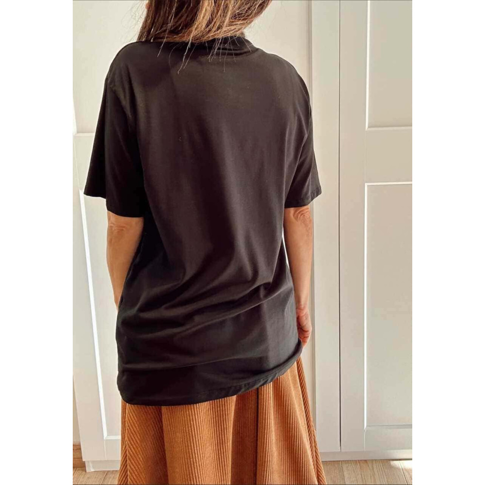 Camiseta Gráfica Vinilo LOVELY TECKEL Negro HEVE