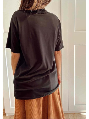 Camiseta Gráfica Vinilo LOVELY TECKEL Negro HEVE