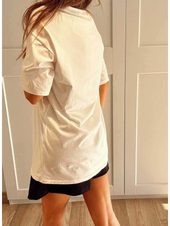 Camiseta Gráfica Vinilo LOVELY TECKEL Blanco HEVE