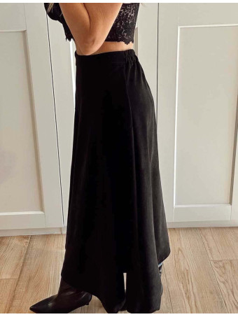 Falda Larga Efecto Ante LYZANDRA Negro HEVE