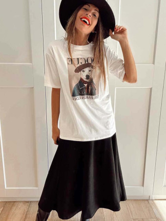 Camiseta Gráfica Vinilo PAWRISIAN COUTURE Blanco HEVE