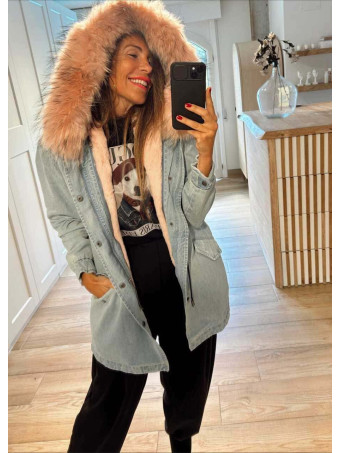 Trench Vaquero Forrado RIVEN Blue Jean/Rosa HEVE