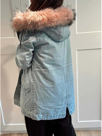 Trench Vaquero Forrado RIVEN Blue Jean/Rosa HEVE