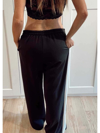 Pantalón Pinzas Franja Lateral GIBLANT Negro HEVE