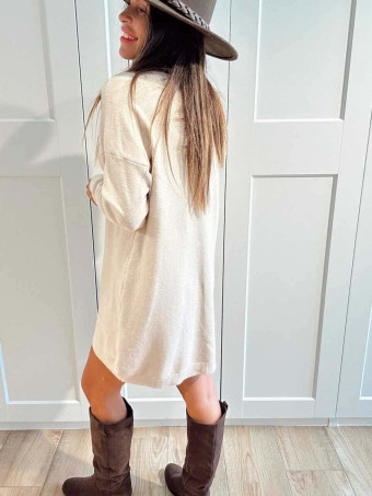 Vestido Básico Punto DEYLAN Beige HEVE