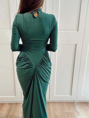 Vestido Largo Abullonado SORELIA Verde HEVE