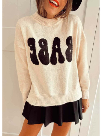 Jersey Letras Burbuja BABE Crudo HEVE