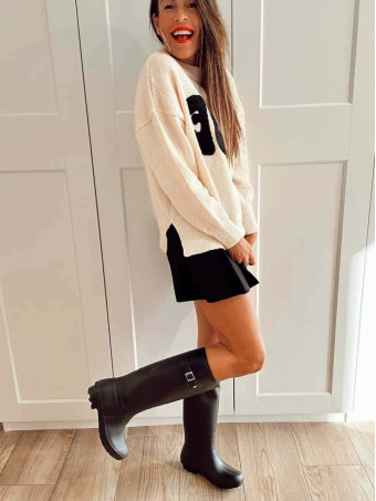 Bota de Agua Alta DRIZZAN Negro HEVE