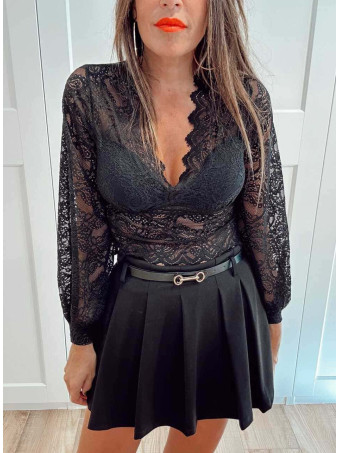 Cuerpo Encaje YLVAINE Negro HEVE