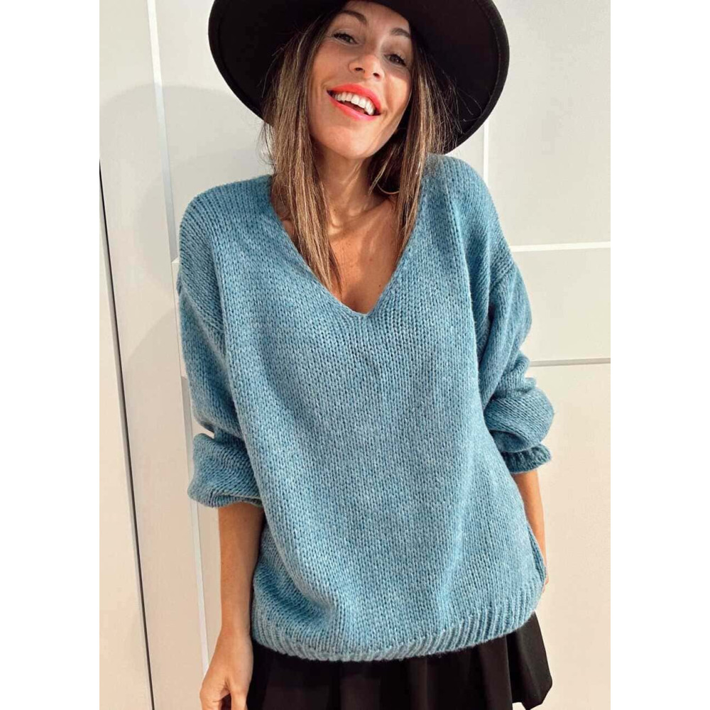 Jersey Escote Pico VINTERA Azul HEVE