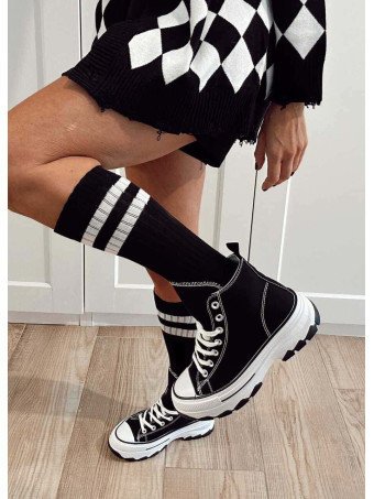 Calcetines Largos Raya Sporty KINETIK Negro HEVE