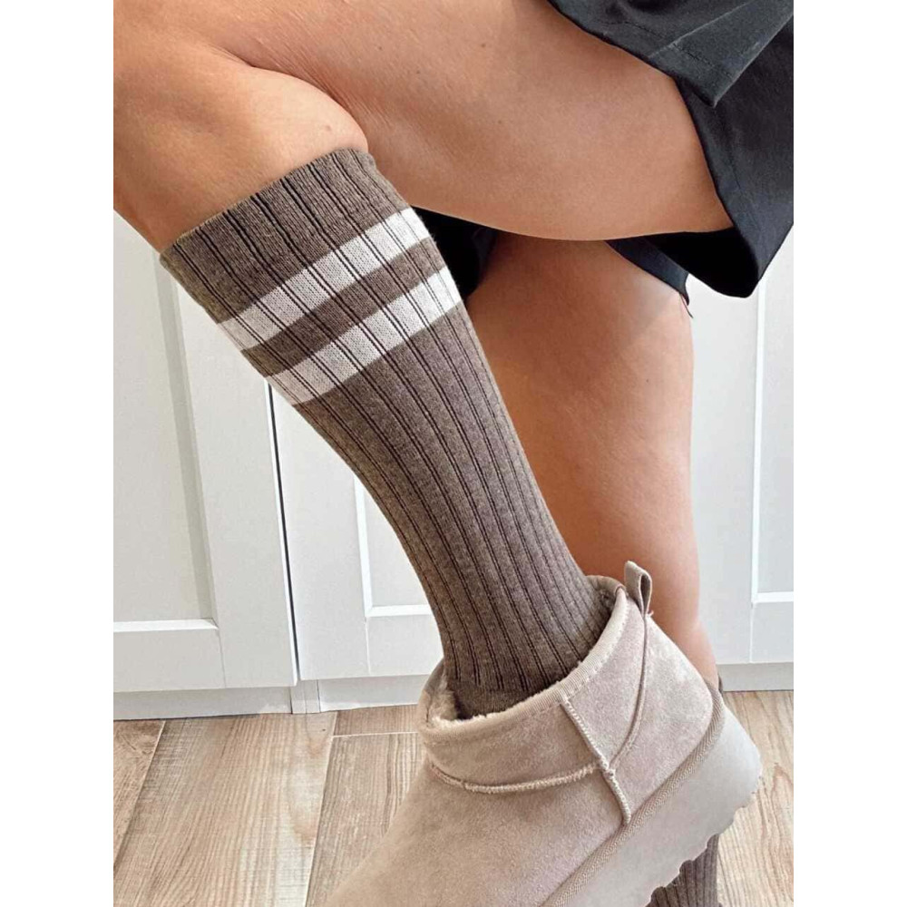 Calcetines Largos Raya Sporty KINETIK Marrón HEVE