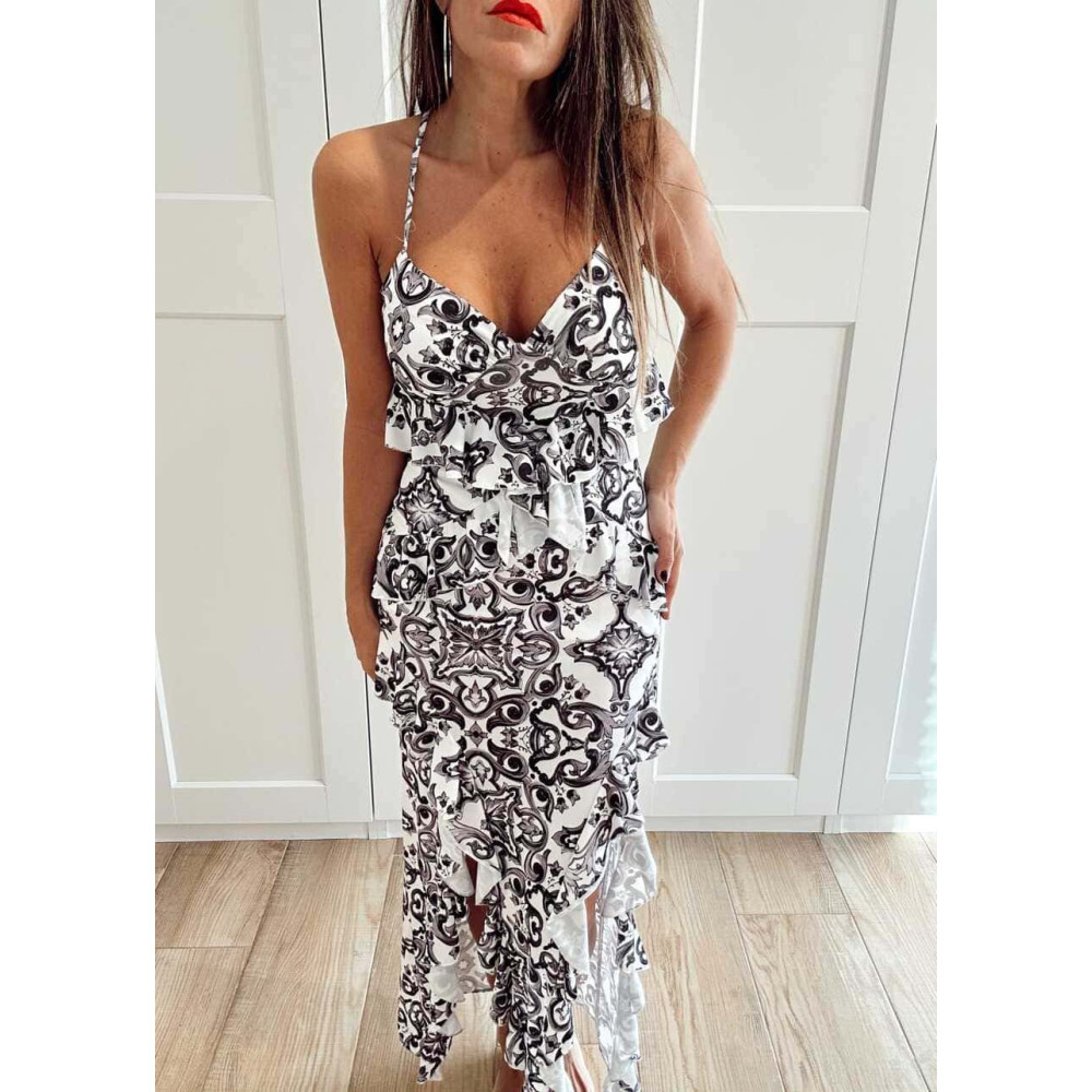 Vestido Asimétrico Volantes ISANDREL HEVE