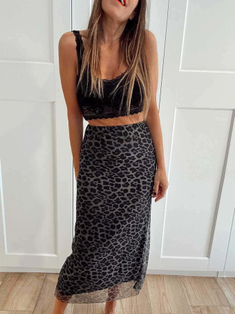 Falda Tul Estampado Print TAYMEERA 02  HEVE