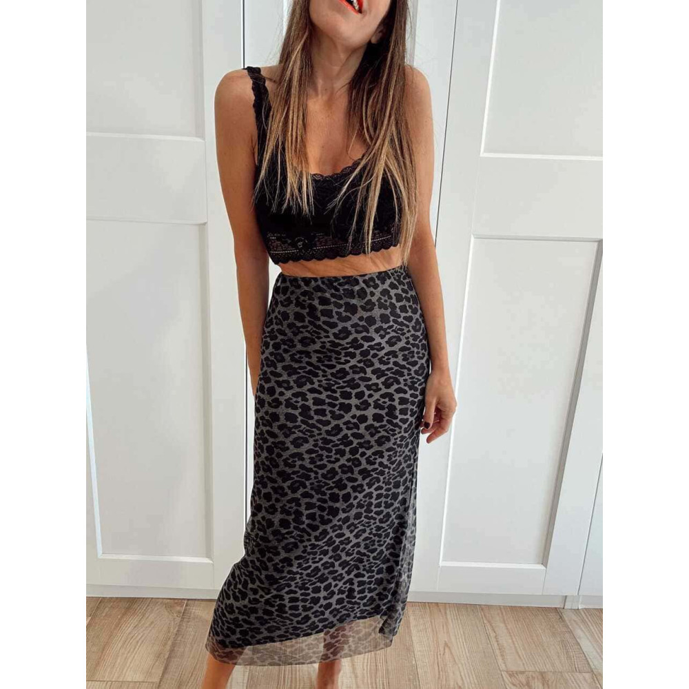 Falda Tul Estampado Print TAYMEERA 02  HEVE