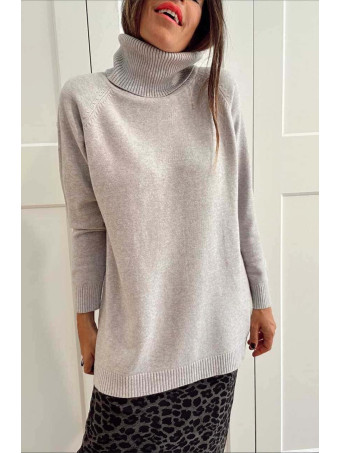 Jersey Largo Cuello Vuelto MORYEL Gris HEVE