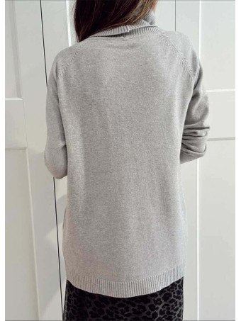 Jersey Largo Cuello Vuelto MORYEL Gris HEVE