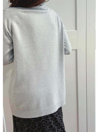 Jersey Largo Cuello Vuelto MORYEL Celeste HEVE